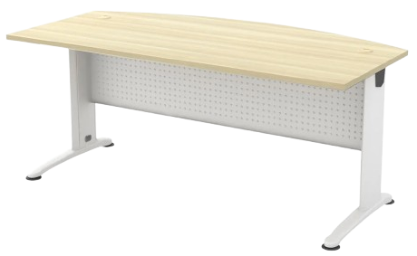 BMB-180A Billy Series Curve-Front Metal J-Leg Executive Table - Size : 180W x 90D x 75H (cm)