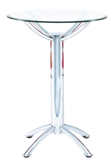 P4-T56 P4 Series Glass Top Round Table - Size 56DIA x 75H (cm)