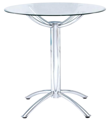 P4-T75 P4 Series Glass Top Round Table - Size : 75DIA x 75H (cm)