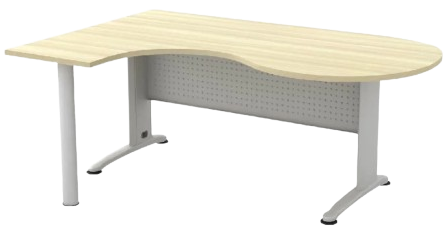 BL-66M Billy Series Compact L-Shape Metal J-Leg Table - Size : 180/90L x 120/45W x 75H (cm)