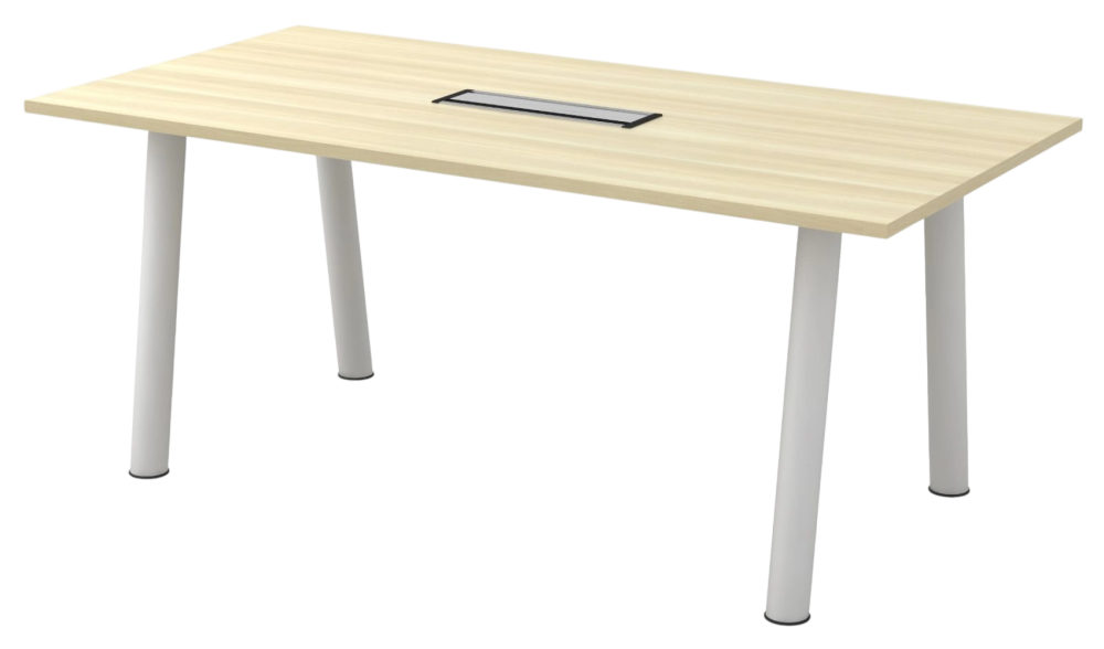 BVC-24-WHBA BV Rectangular Meeting Table (With Flipper Cover) - Size :240W x 120D x 75H (cm)