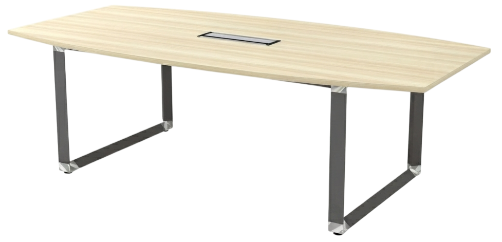 OBB-24-WHBA Overjoy Series Boat Shape Conference Table - Size : 240W x 120/90D x 75H (cm)