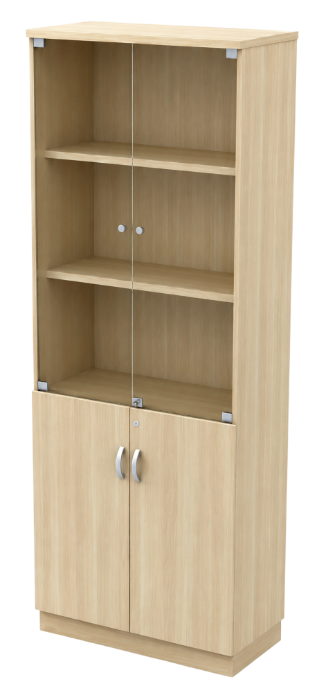 Q-YGD21-BA winging Glass Door High Cabinet - Size : 80W x 40D x 211H (cm)