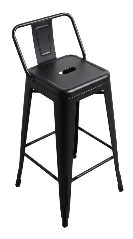 TOLIX-HC Tolix High Bar Chair With Backrest