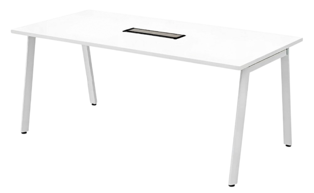 ASVB-18-WH Astra Series Rectangular Conference Table - Size : 180W x 90D x 75H (cm)