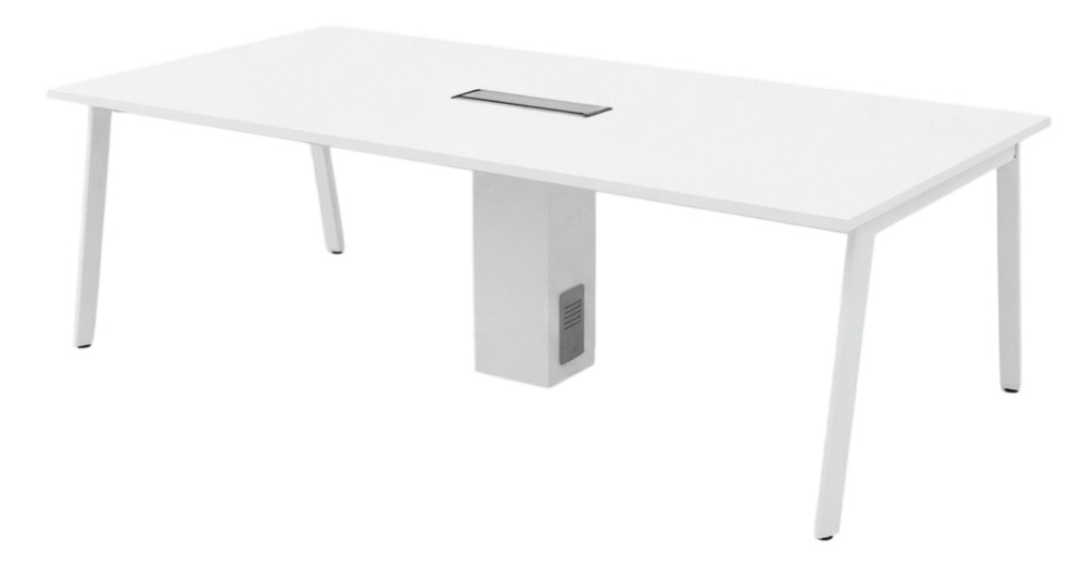 ASVB24-WHWH Astra Series Rectangular Conference Table - Size : 240W x 120D x 75H (cm)