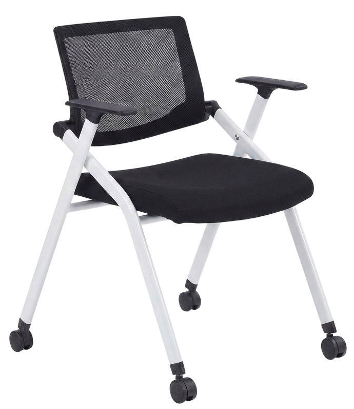 TRC-1 Training Chair With Foldable Seat And Castor (Mesh Back) - Size : 63W x 60D x 81H (cm)