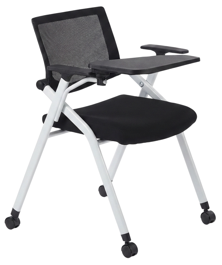 TRC-2T Training Chair With Writing Board, Foldable Seat And Castor (Mesh Back) - Size : 63W x 66D x 81H (cm)