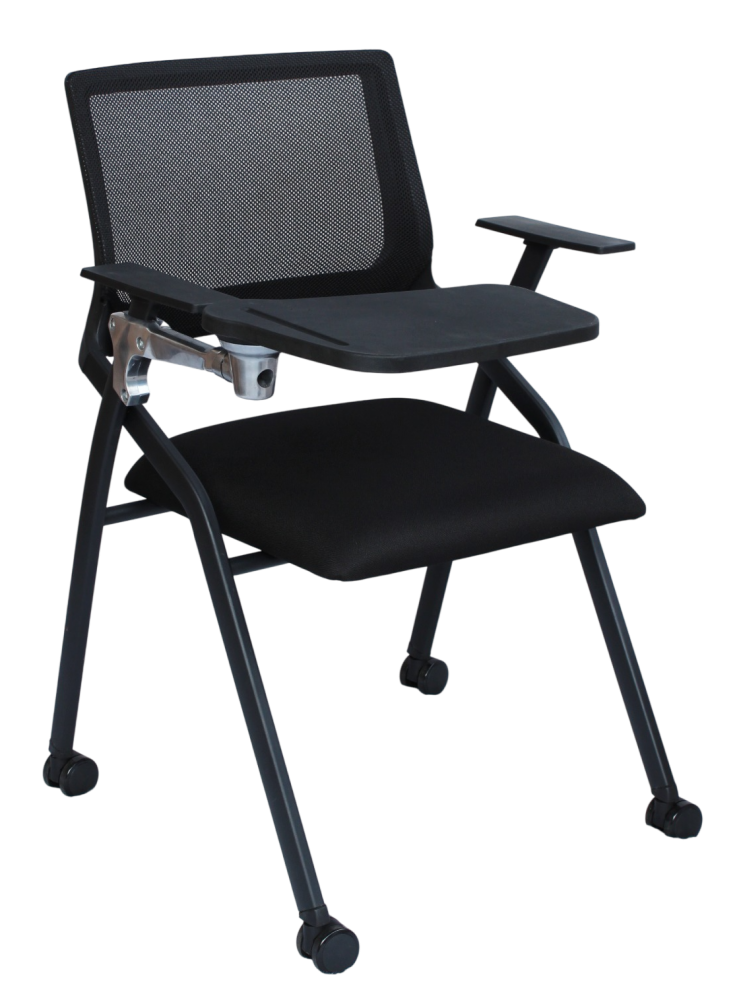 FLT-0126T Foldable Training Chair C/W Retractable Writing Table & Castor (Mesh Back)