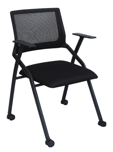 FLT-0125T Training Chair With Foldable Seat And Castor (Mesh Back)