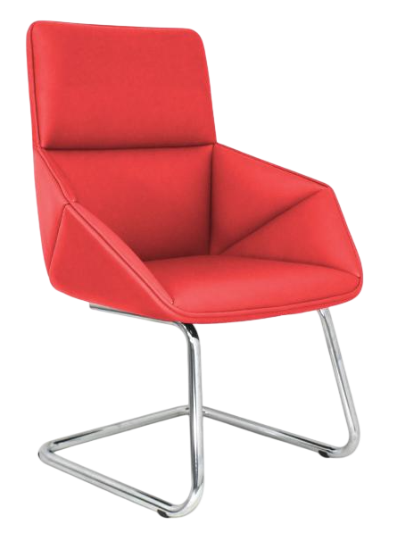DIAMOND-V-PU Diamond Series Visitor Leather Chair