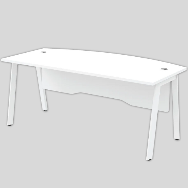 ASWB-180A Astra Series Curve Front Executive Table With Metal Modesty Panel - Size : 180W x 90D x 75