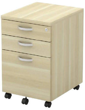 Q-YMP3 Mobile Pedestal 3-Drawers (3D) - Size : 40W x 48D x 62H (cm)