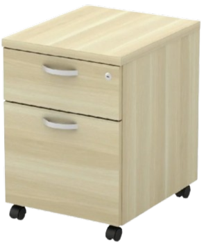 Q-YM2 Mobile Pedestal 1 Drawer And 1 Filing (1D1F) - Size : 40W X 48D X 56H (cm)