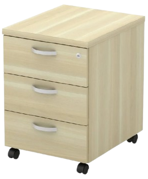 Q-YM3 Mobile Pedestal 3 Drawers And 1 Filing (3D) - Size : 40W X 48D X 56H (cm)