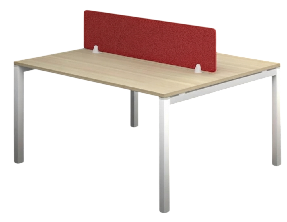 SET NK Series 2 Seaters Workstation C/W Tel Cap & Fabric Desking Panel - Size : 120L x 150W x 75H (cm)