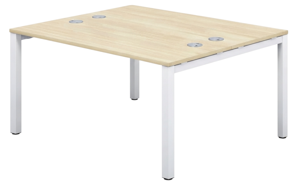 NK2-1275-WHBA K Series 2 Seaters Workstation C/W Tel Cap- Size : 120L x 150W x 75H (cm)