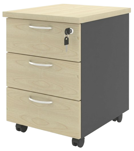 GM3 Mobile Pedestal 3-Drawers - Size : 40W x 48D x 56H (cm)