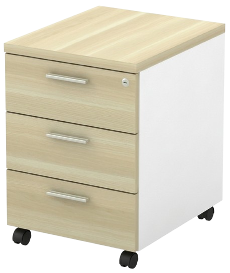 B-YM3 Mobile Pedestal 3-Drawers - Size : 40W x 48D x 56H (cm)