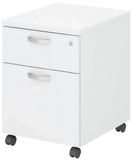 Q-YM2 Mobile Pedestal 1 Drawer And 1 Filing (1D1F) - Size : 40W X 48D X 56H (cm)