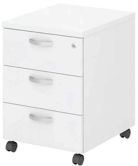 Q-YM3 Mobile Pedestal 3 Drawers And 1 Filing (3D) - Size : 40W X 48D X 56H (cm)