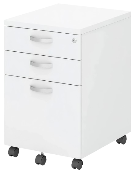 Q-YMP3 Mobile Pedestal 3-Drawers (3D) - Size : 40W x 48D x 62H (cm)