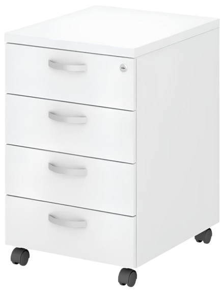 Q-YMP4 Mobile Pedestal 4-Drawers (4D) - Size : 40W x 48D x 62H (cm)