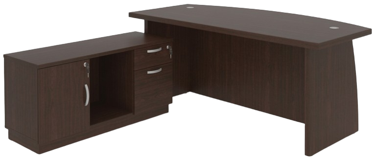 QX03 Quincy Series Director Table Set With Side Cabinet