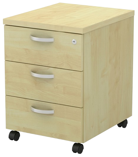 Q-YM3 Mobile Pedestal 3 Drawers (3D) - Size : 40W x 48D x 56H (cm)