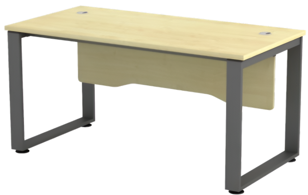 SQWT-127 Standard Table With Wooden Front Panel - Size : 240W x 75D x 75H (cm)