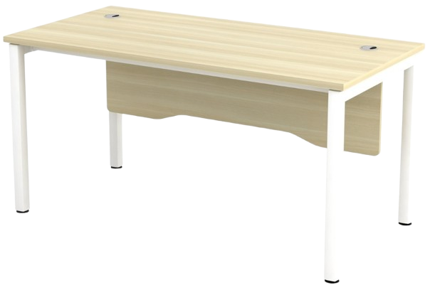 SWT-127 Skywalk Series Rectangular Table With Wooden Modesty Panel (C/W Tel Cap) - Size : 120W x 70D