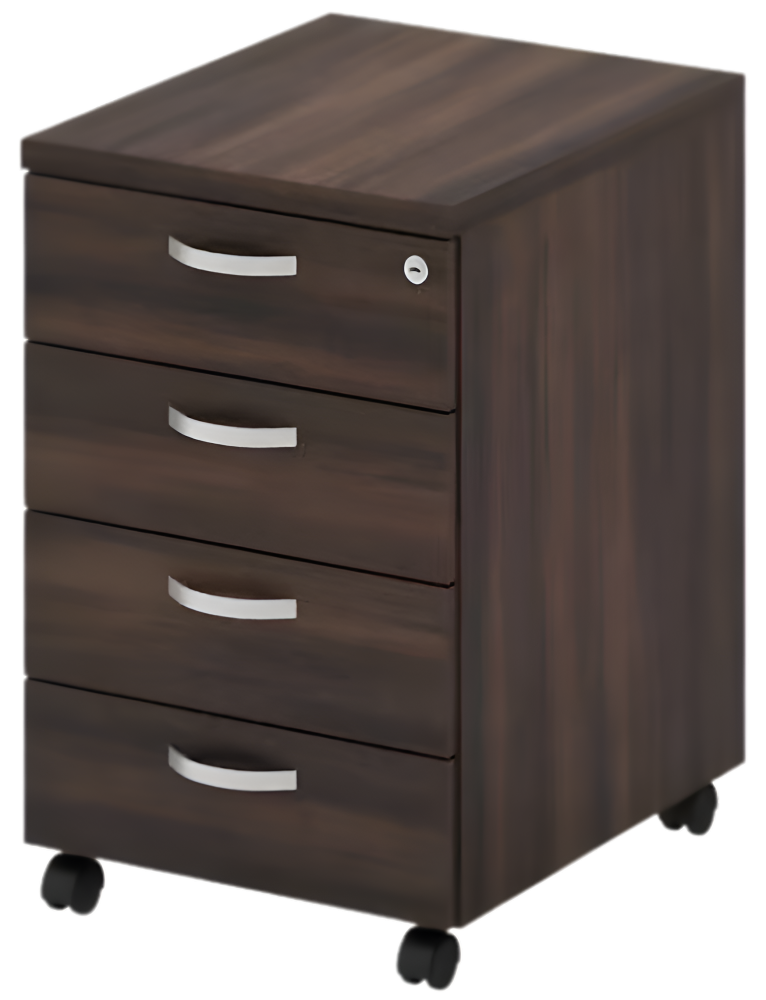 Q-YMP4-AC Mobile Pedestal 4-Drawers (4D) - Size : 40W x 48D x 62H (cm)