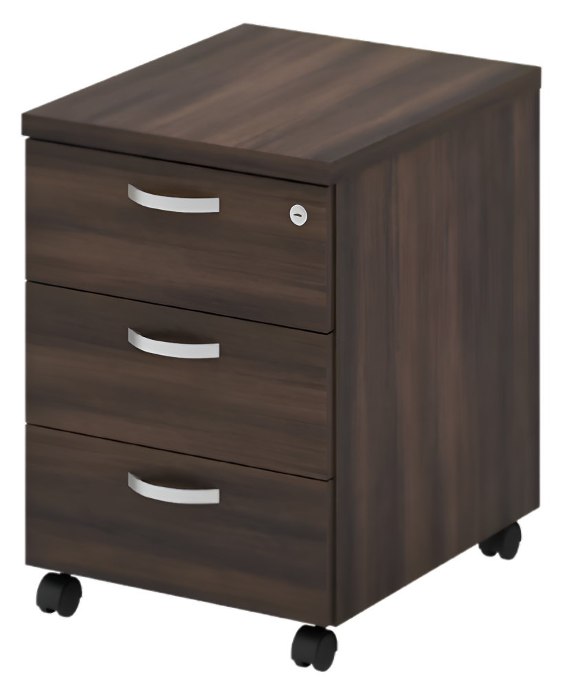 Q-YM3-AC Mobile Pedestal 3 Drawers And 1 Filing (3D) - Size : 40W X 48D X 56H (cm)