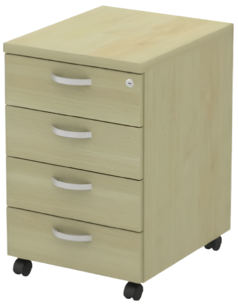 Q-YMP4-MP Mobile Pedestal 4-Drawers (4D) - Size : 40W x 48D x 62H (cm)