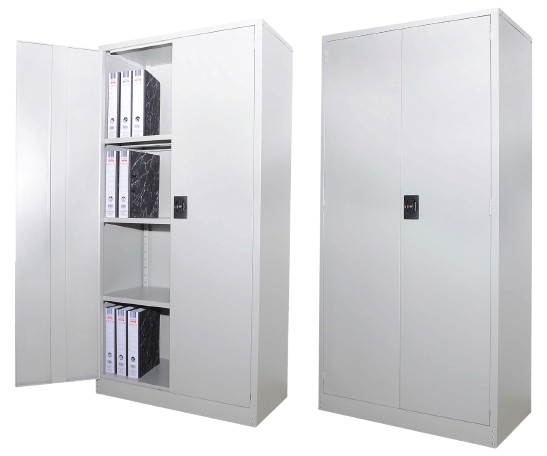 S118-LG Full Height Steel Cupboard With Steel Swinging Door - Size : 91W x 45D x 182H (cm)