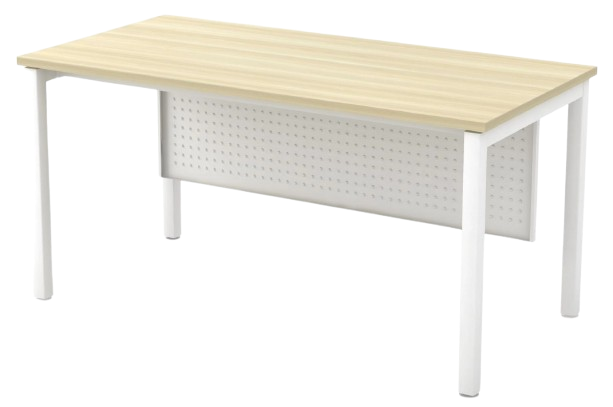 SMT-126-WHBA Skywalk Series Side Table With Metal Modesty Panel (Without Tel Cap) - Size : 120W X 60D X 75H (cm)