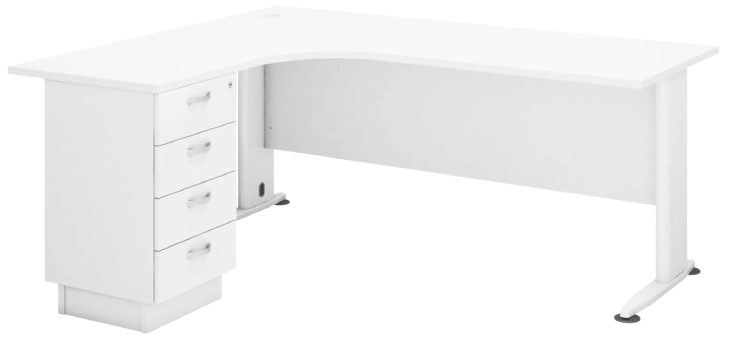 HL-1515-4D Superior Compact Table With 4 Drawers Fixed Pedestal - Size : 150L/70D x 150W/60D x 75H (cm)