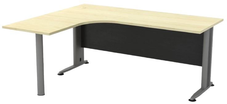TL-1515M Timeless Series Compact L Shape Metal J Leg Table - Size : 150/70L x 150/60W x 75H (cm)
