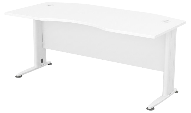HMB-55-WH H Series Curve Front Executive Table - SIze : 180W x 90D x 75H (cm)