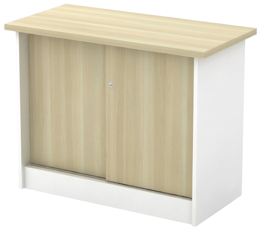 B-YS303-WHBA Sliding Door Side Cabinet - Size : 90W x 45D x 70H (cm)