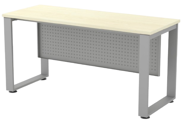 SQMT-126-DGBA Standard Table (W/O Grommet) With Wooden Modesty Panel - Size : 120W x 60D x 75H (cm)