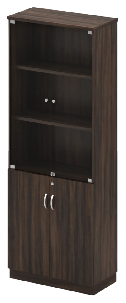 Q-YGD21-AC Swinging Glass Door High Cabinet - Size : 80W x 40D x 211H (cm)