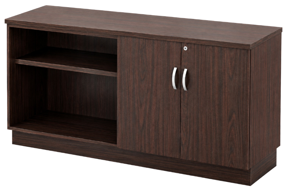 Q-YOD7160-AC Combination Low Cabinet (Open Shelf + Swinging Door) - Size : 160W x 45D X 75H (cm)
