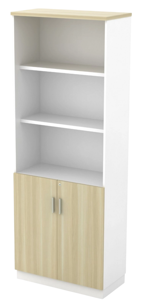 B-YOD21-WHBA Semi Swinging Door High Cabinet - Size : 80W x 40D x 211H (cm)