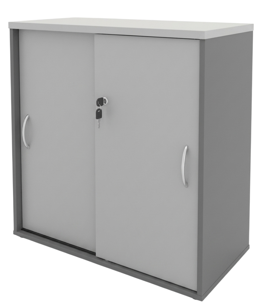 GS-880-DGLG Budget Series Low Sliding Door Cabinet - Size : 80W x 40D x 82H (cm)