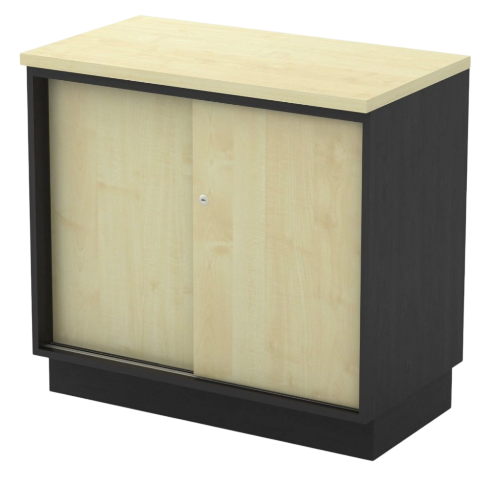 T-YS875-DGMP Sliding Door Low Cabinet - Size : 80W x 45D x 75H (cm)