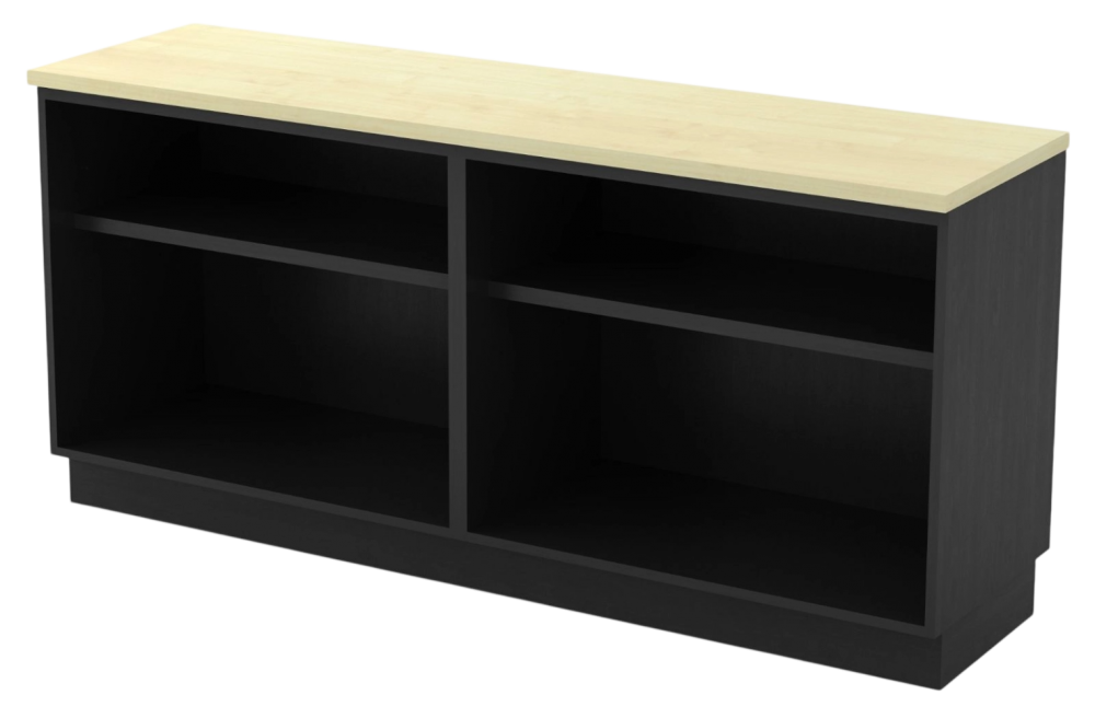 T-YOO7160-DGMP Combination Low Cabinet (Dual Open Shelf) - Size : 160W X 45D X 75H (cm)