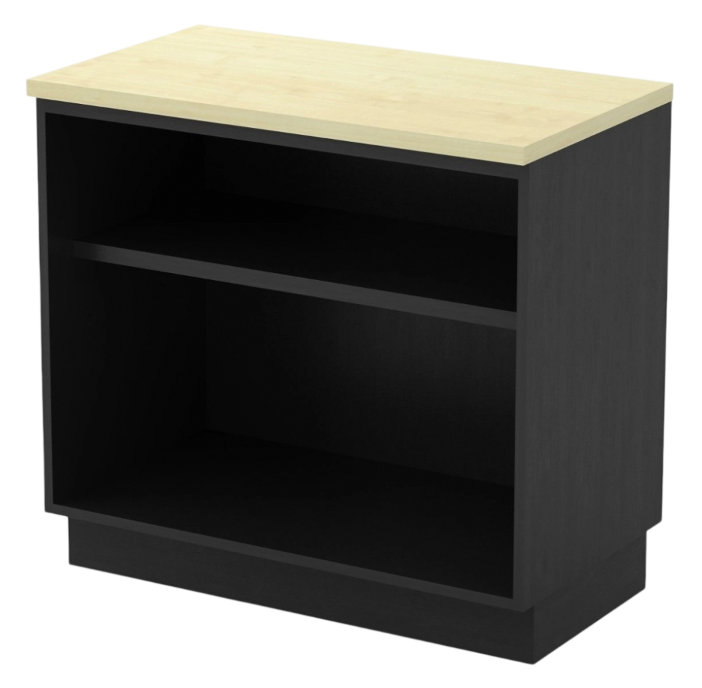 T-YO875-DGMP Open Shelf Low Cabinet - Size : 80W X 45D X 75H (cm)