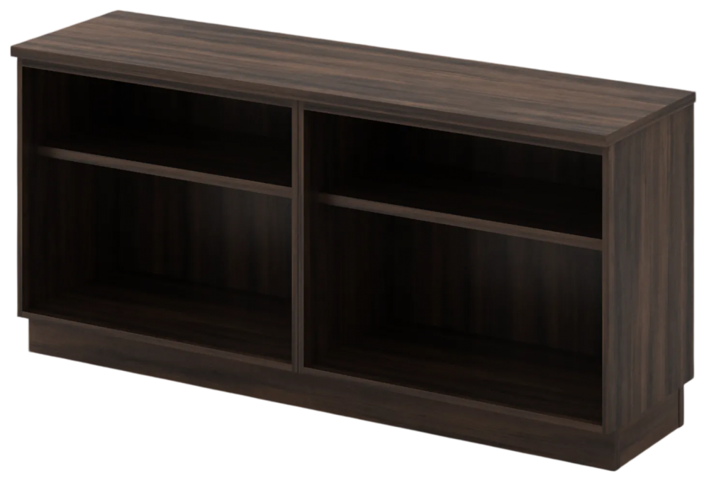 Q-YOO7160-AC Combination Low Cabinet (Dual Open Shelf) - Size : 160W X 45D X 75H (cm)