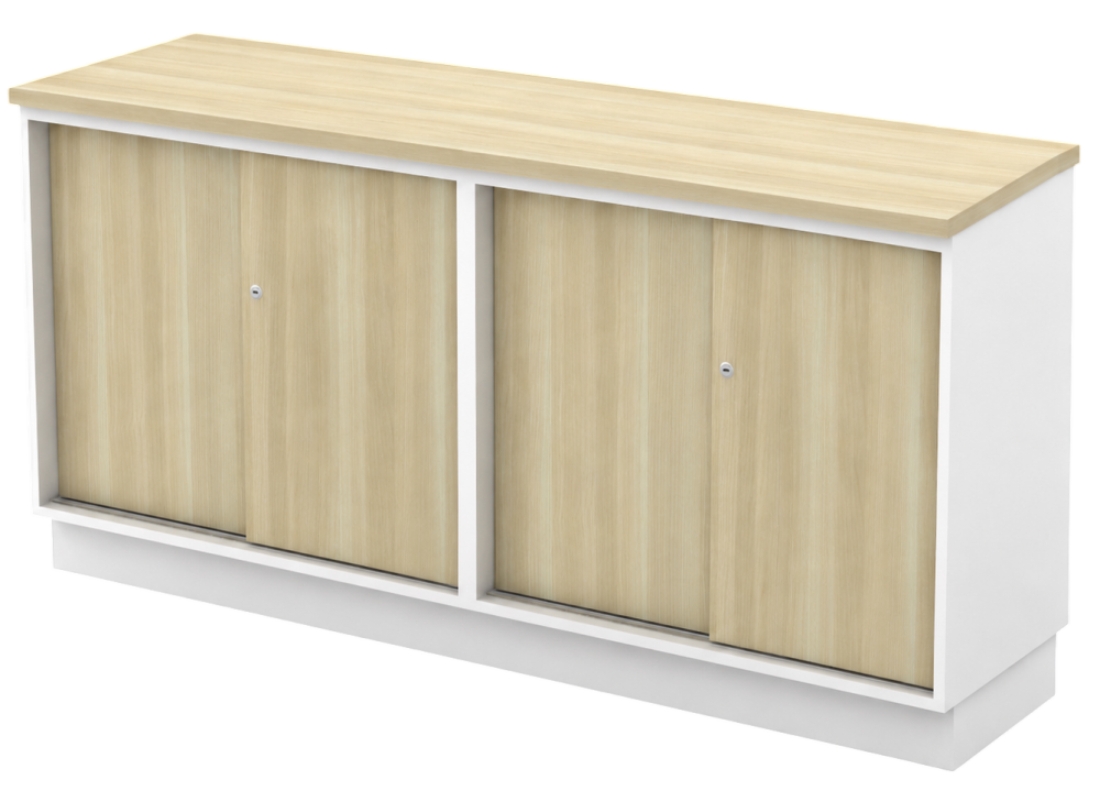 B-YSS7160-WHBA Combination Low Cabinet (Dual Sliding Door) - Size : 160W X 45D X 75H (cm)